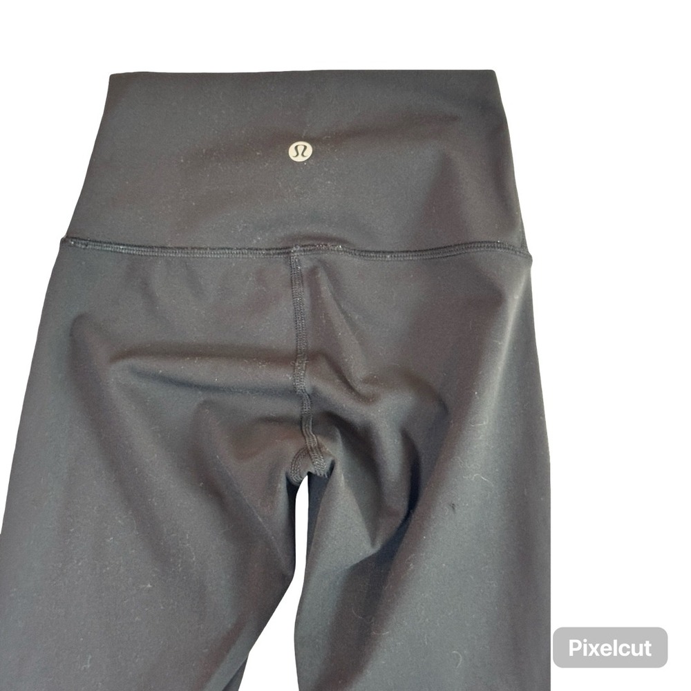 Lululemon High Rise Leggings Black Size 0 Athletic Yoga Pants 25" wunder unders - Picture 4 of 5